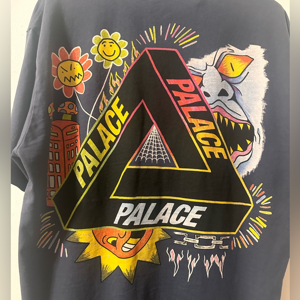 Palace  tee large navy blue